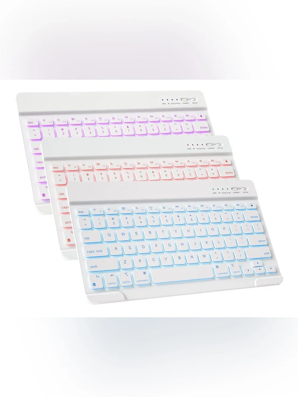 7 Color Backlit Mac Keyboard Ultra Slim Bluetooth Wireless Keyboard Apple USB-C